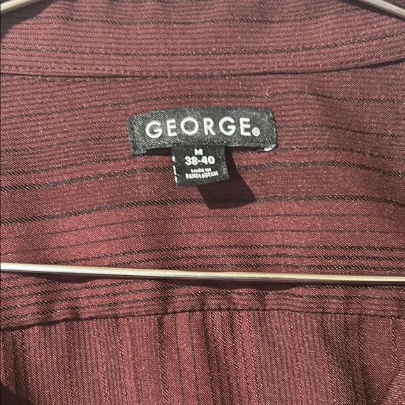 George Red Casual Button Down Shirt Classic Design - Picture 2 of 4